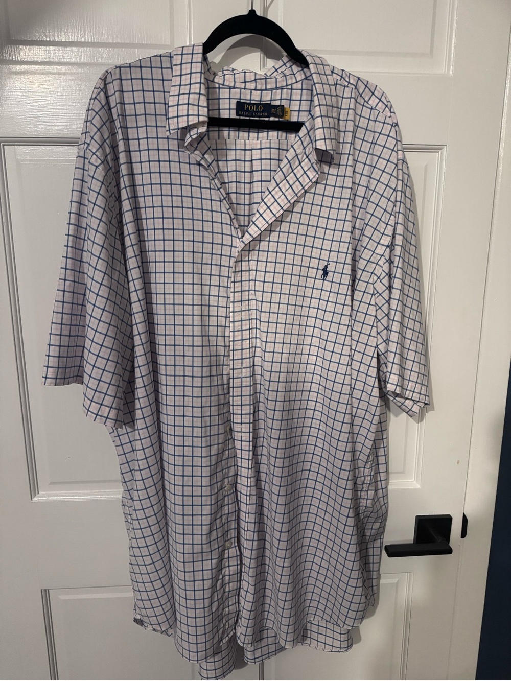 Polo Ralph Lauren Short-Sleeve Windowpane Button-Down Shirt (Performance fabric)